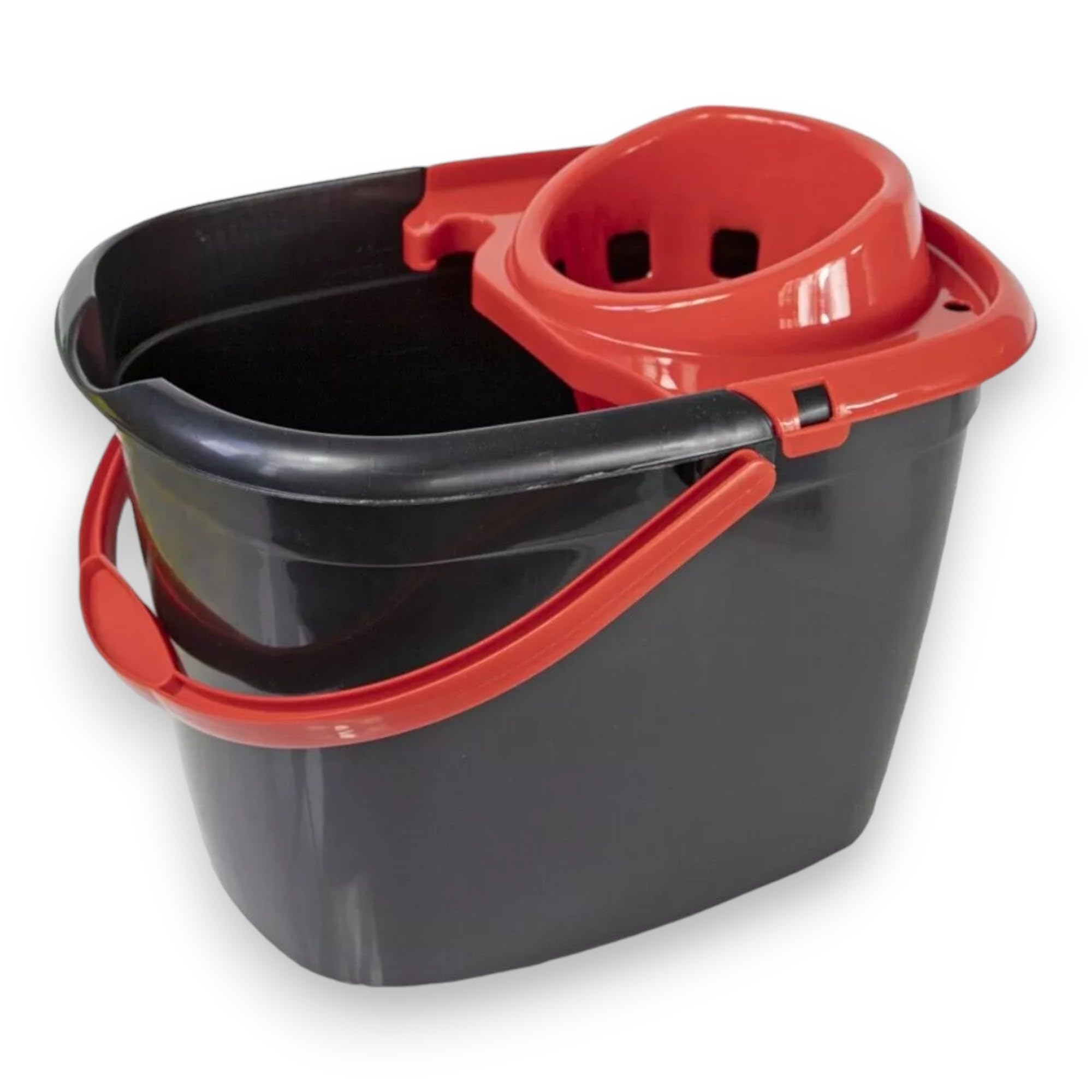 Robert Scott Recycled Great British Mop Bucket and Wringer 14 Litres - Colour Coded, Environmentally Sustainable, Easy Pouring. For General and Small Area Cleaning. (Red)