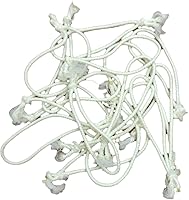 Vista 12 de Cuerdas elásticas gourmet; 6 pulgadas blancas resistentes; bolsa a granel de 3,000 lazos (75 paquetes de 40/paquete) (3000, blanco)