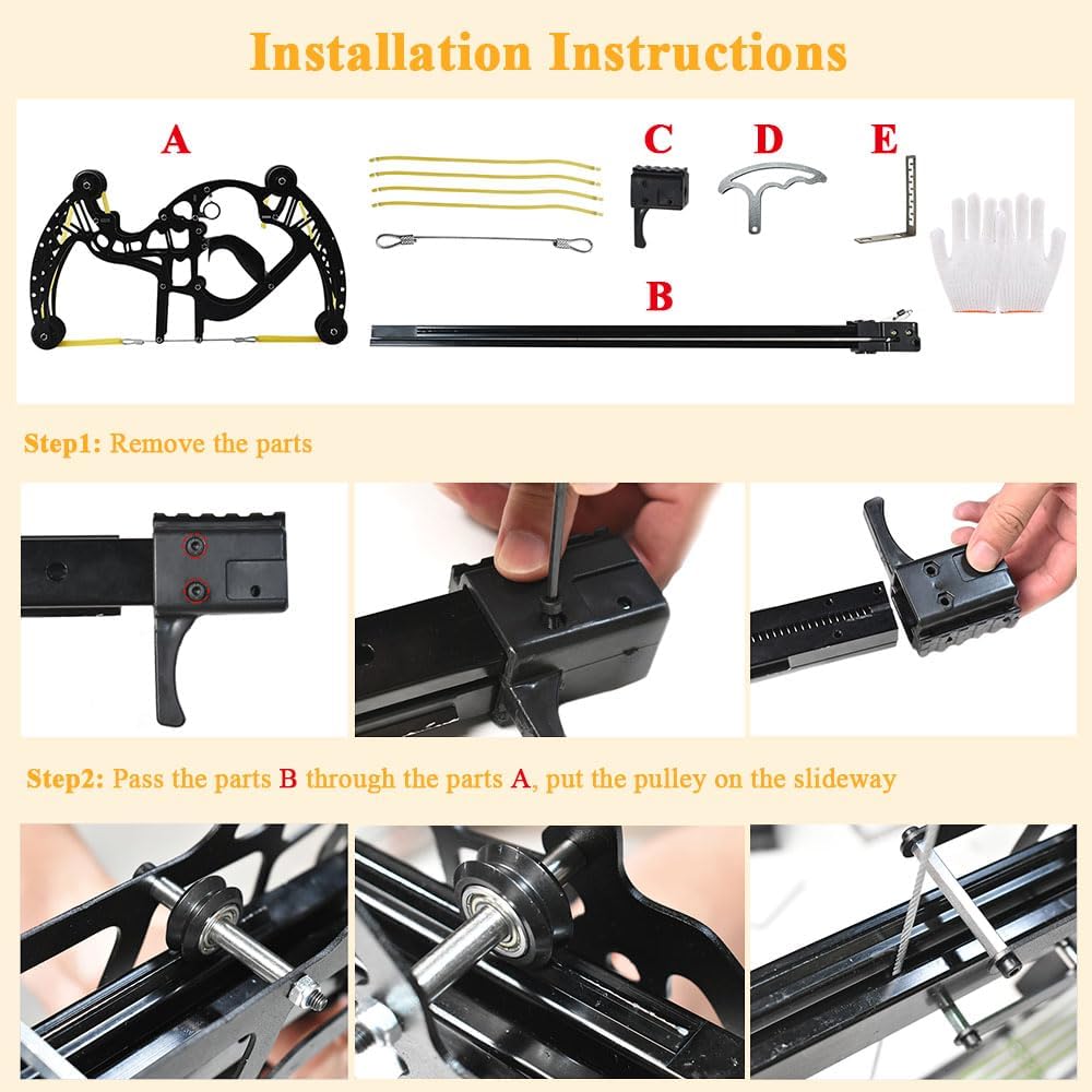 SUFFUSE Steel Ball Compound Bow, Multi-Shot Ball Bearing Bow Set, Metal Right Handed Compound Slingshot for Adult, Hunting Bow for Target Shooting