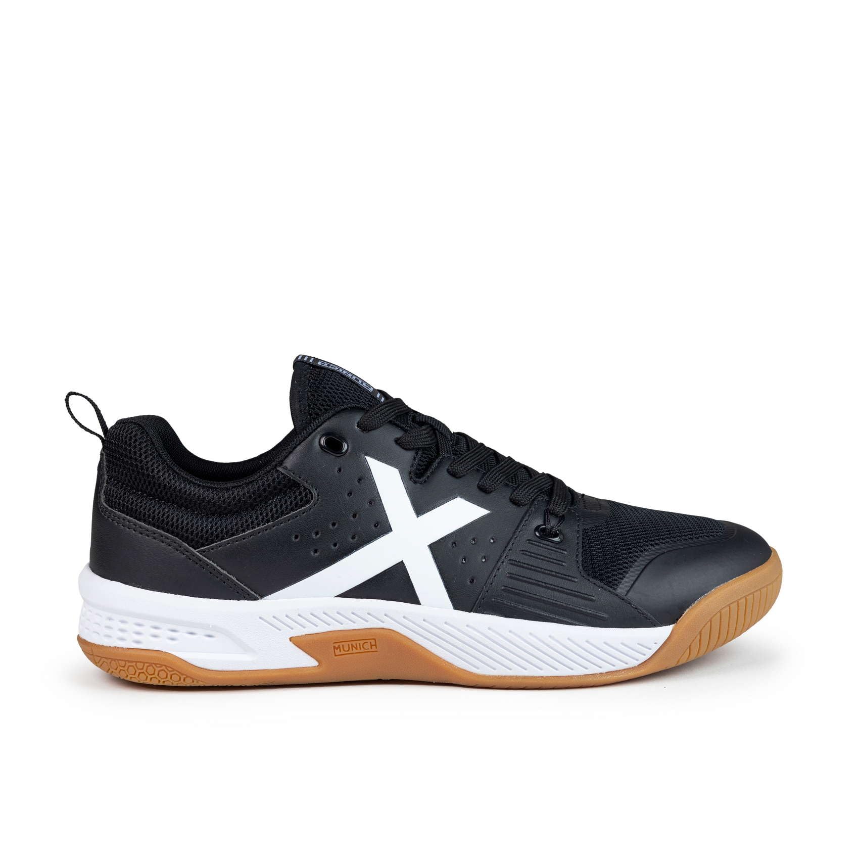 Munich Pista, Unisex Adult Sneakers, Black, 47 EU, Black/White, 12.5 UK
