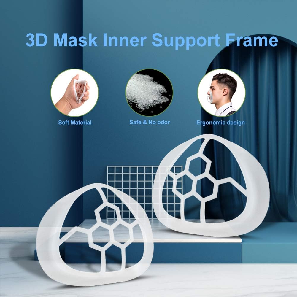 10Pcs 3D Face Bracket, Internal Support Frame Bracket, Lipstick Protection Bracket to Keep Fabric off Mouth to Create More Space