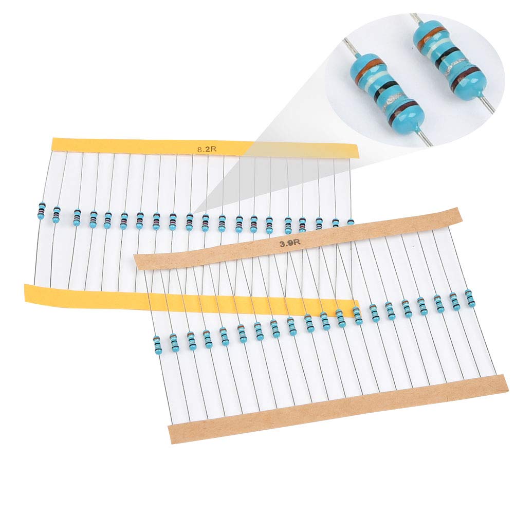 73 Werte – 1460 Stück Metallfilm-Widerstände 1/4W, 1% Toleranz, 1Ω – 1MΩ – Sortiert & Beschriftet – Für Arduino & Elektronik-Bastler