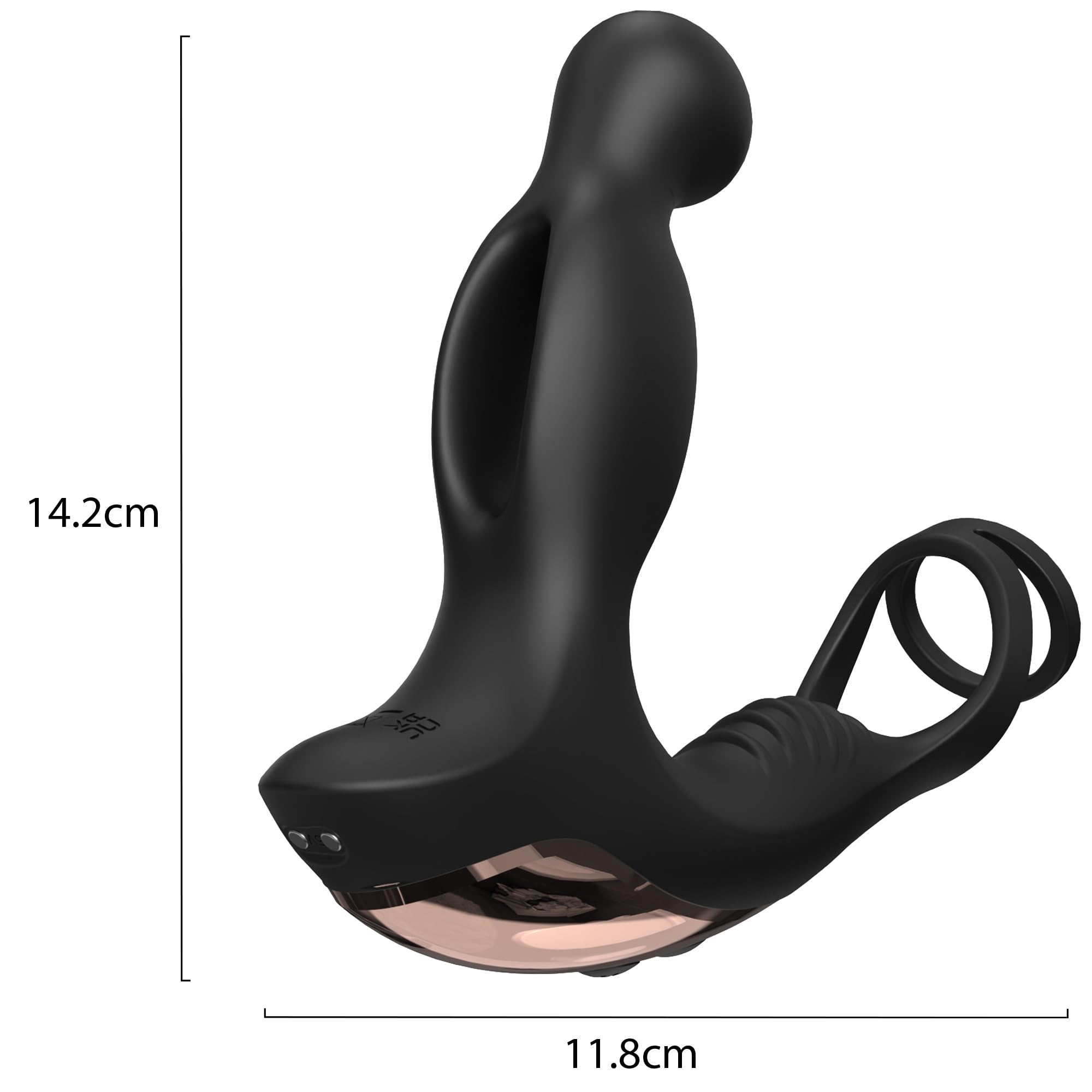 Stimulateur prostatique à double anneau — 9 modes et 5 modes de — jouet anal rechargeable en silicone, étanche, avec anneau