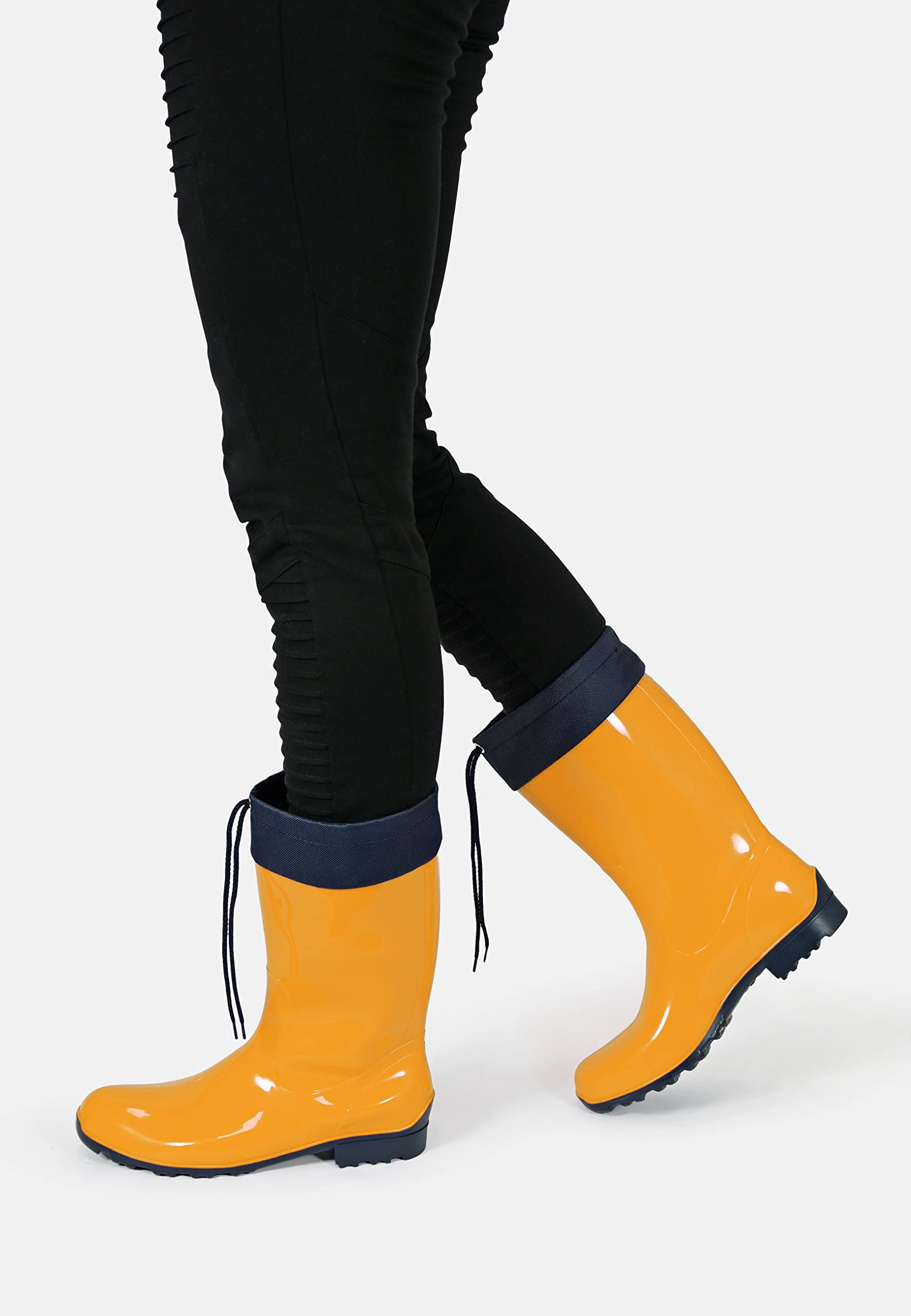 Regenliebe Damen Gummistiefel de Fieselregen Regenstiefel Langschaft