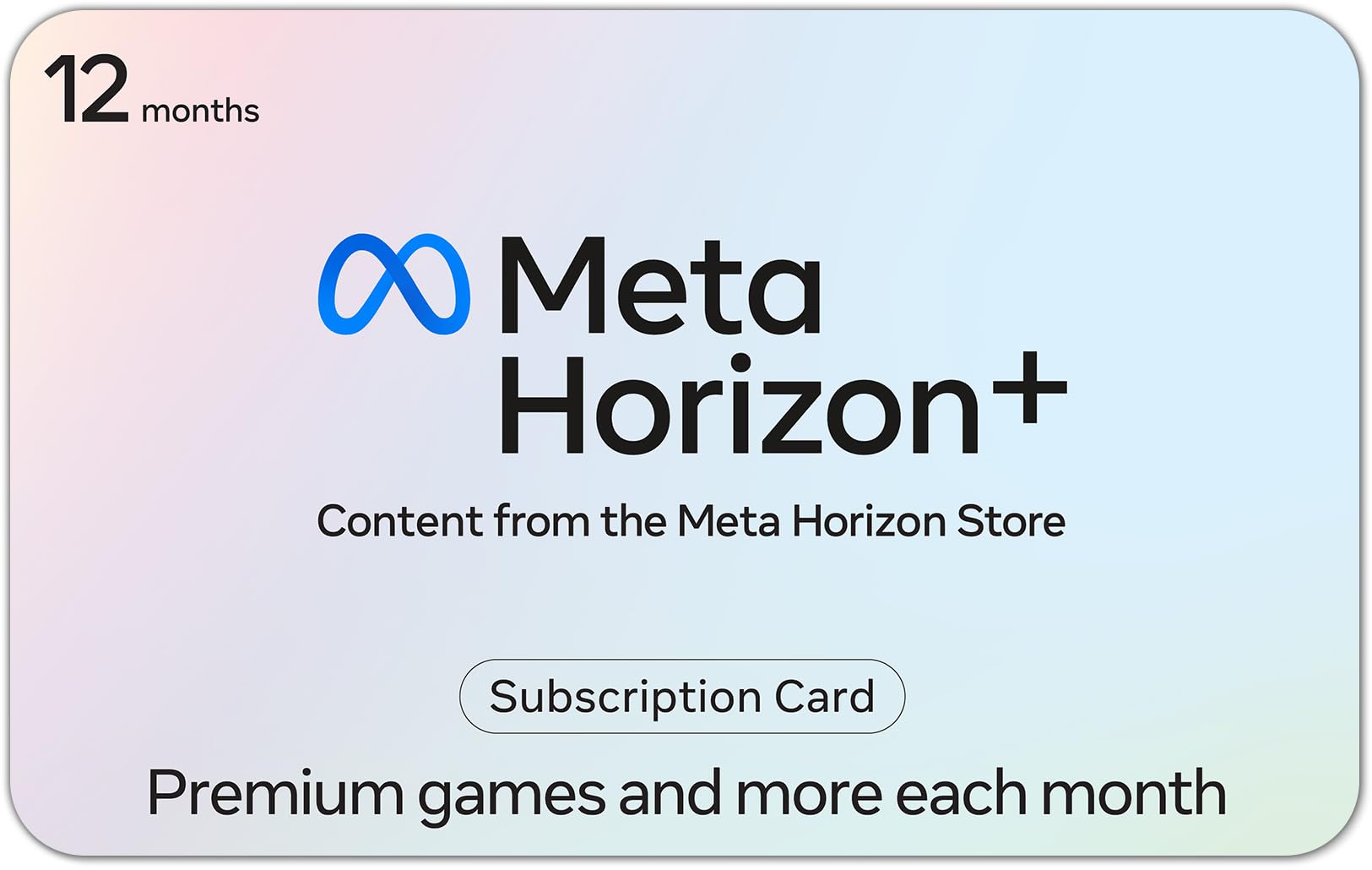 Amazon.com: Meta Horizon+ 12 Month Subscription eGift Card : Gift metaカード metarium