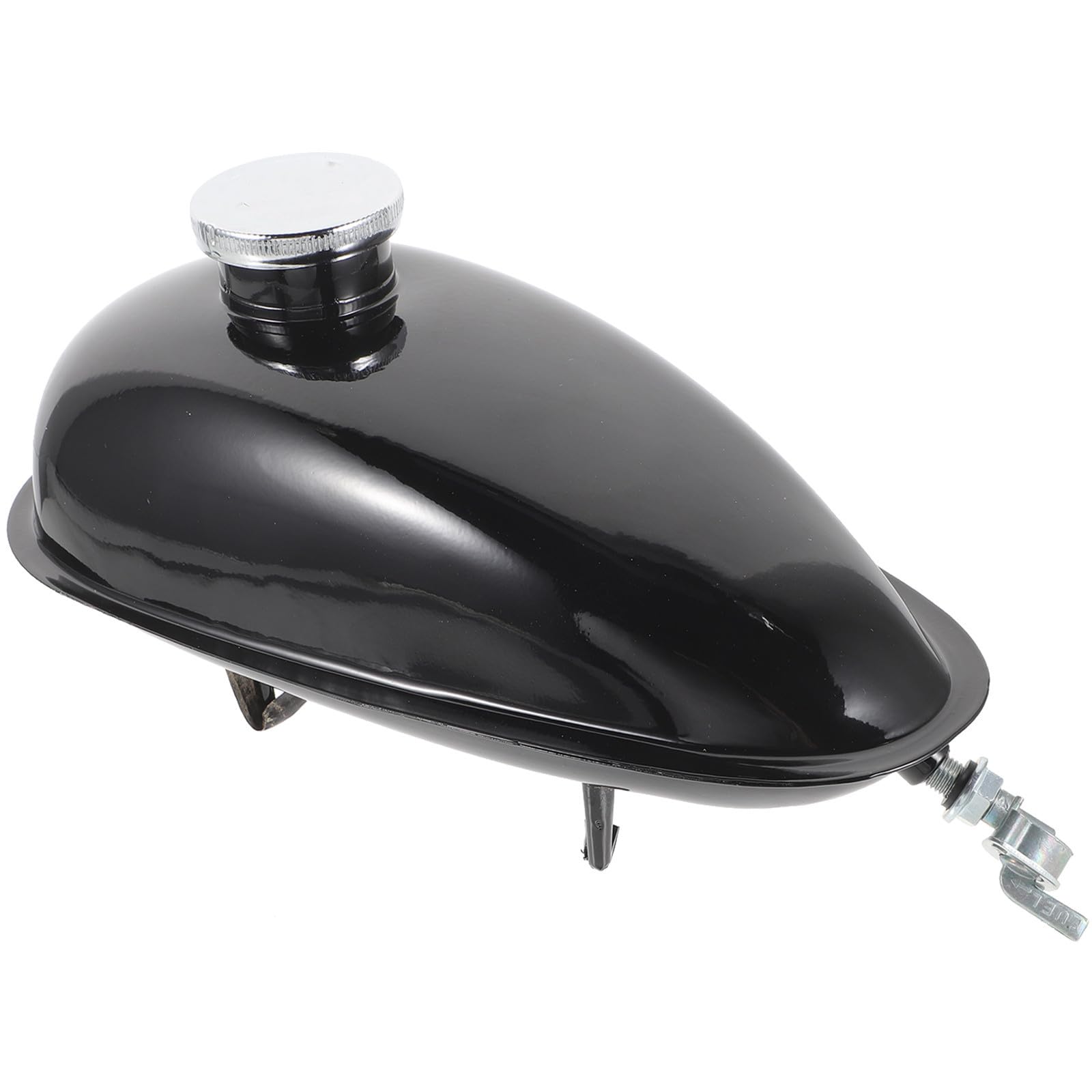 Petit Réservoir D'essence Moto en Fer 2 Litres Antirouille pour Mini-moteur 49cc 66cc 80cc, Réservoir de Gaz Étanche et Résistant, Accessoire Compatible Moto Sportive
