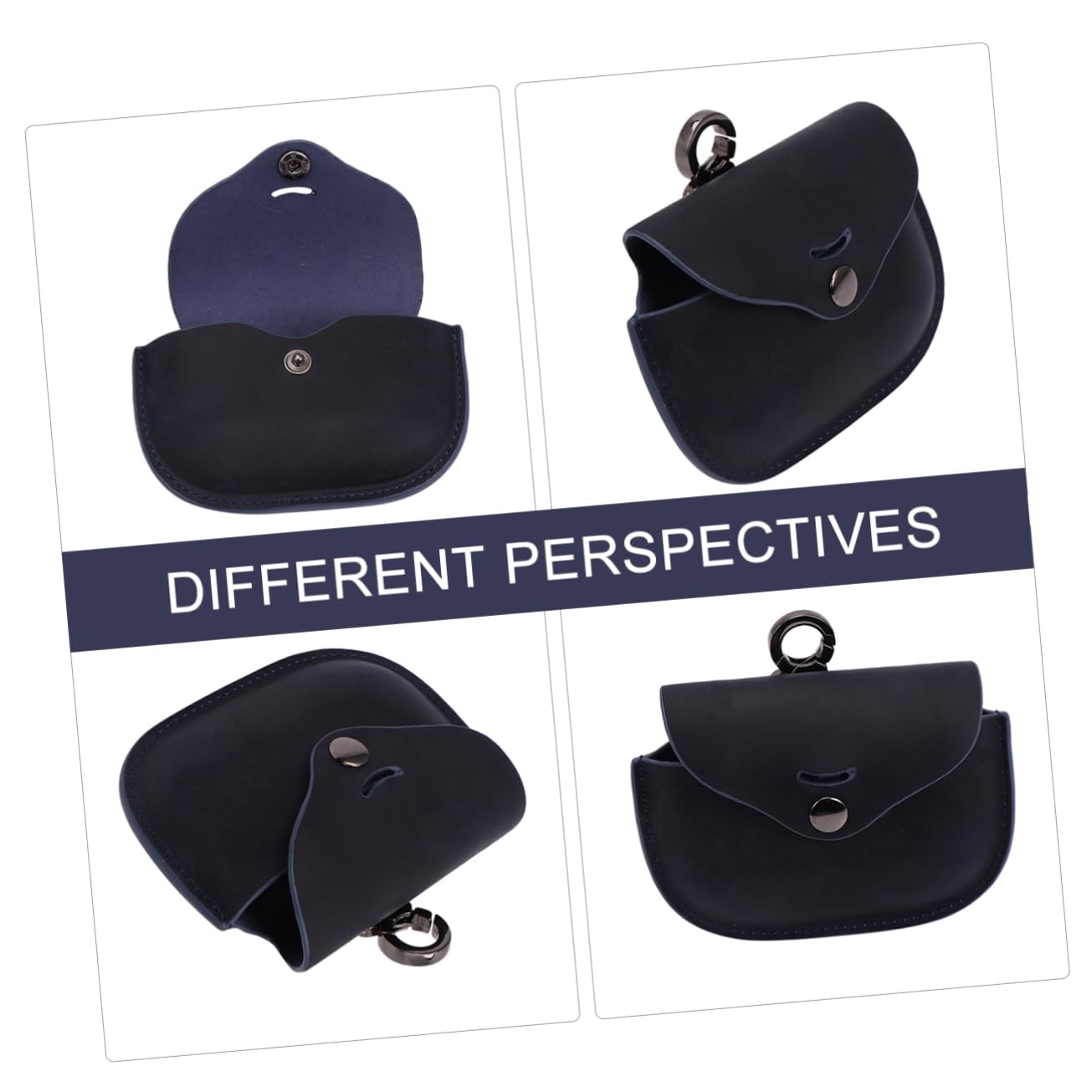 jojofuny 3 Juegos Funda para Auriculares Inalámbricos Bolsa para Auriculares Inalámbricos Caso De Auriculares Organizador De Auriculares Piel Genuina Portátil Estuche De Cuero