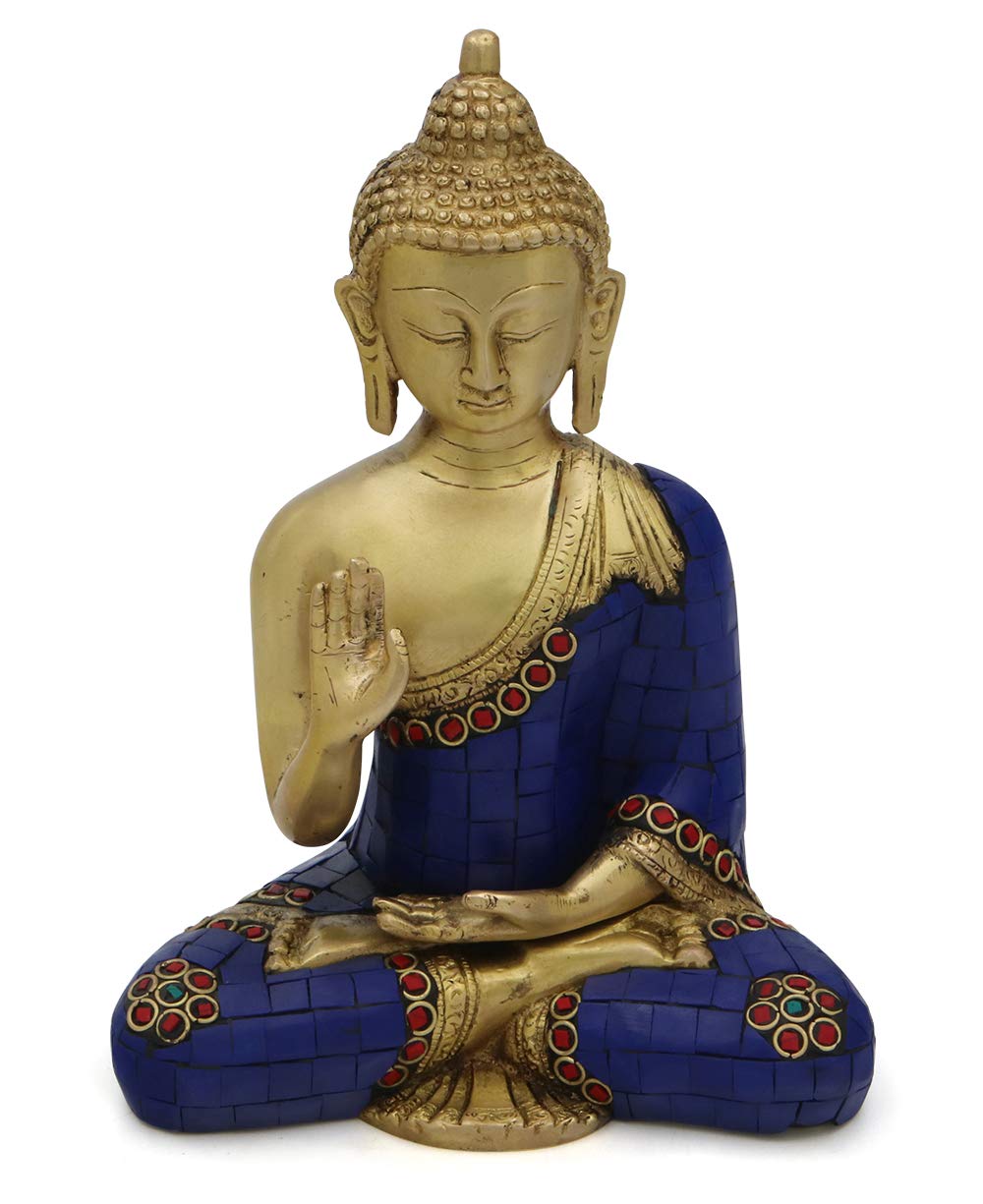 Buddha Groove Buda meditación Estatua, latón