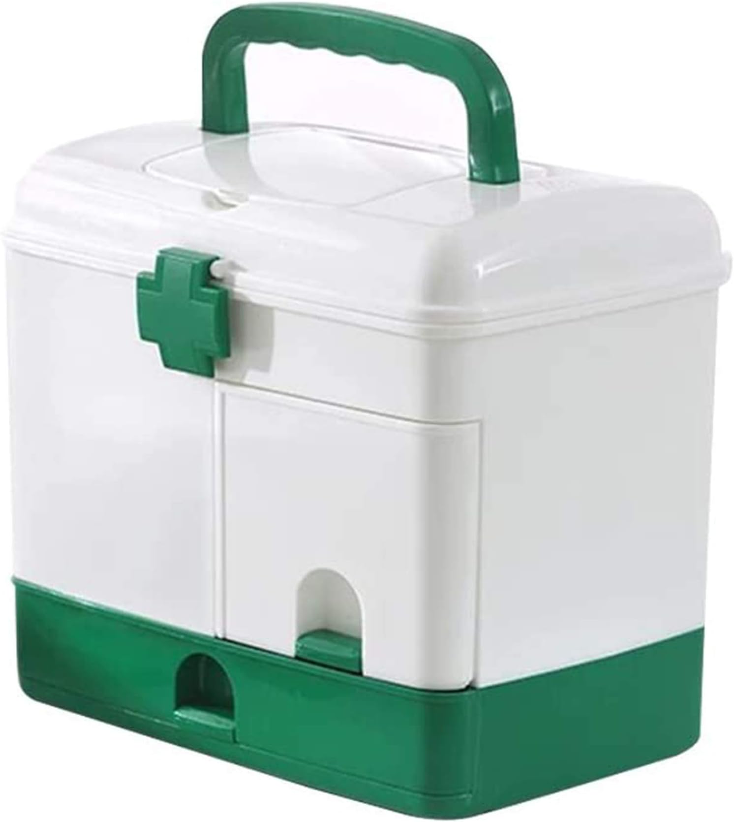 Medicine Cabinet Storage 3 Layer 5 Grid Design Portable First Aid Kit Medical Multifunctional Medicine Box Household Medicine Storage Box Green