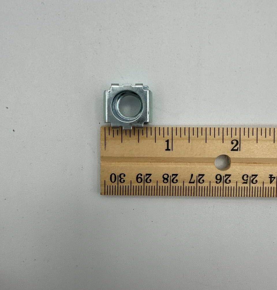 20 Pack Cage Nut, 3/8"-16, Square Rack Mount Server Shelves Cabinet for Panel Range 0.028-0.056 in, Zinc Plated Steel