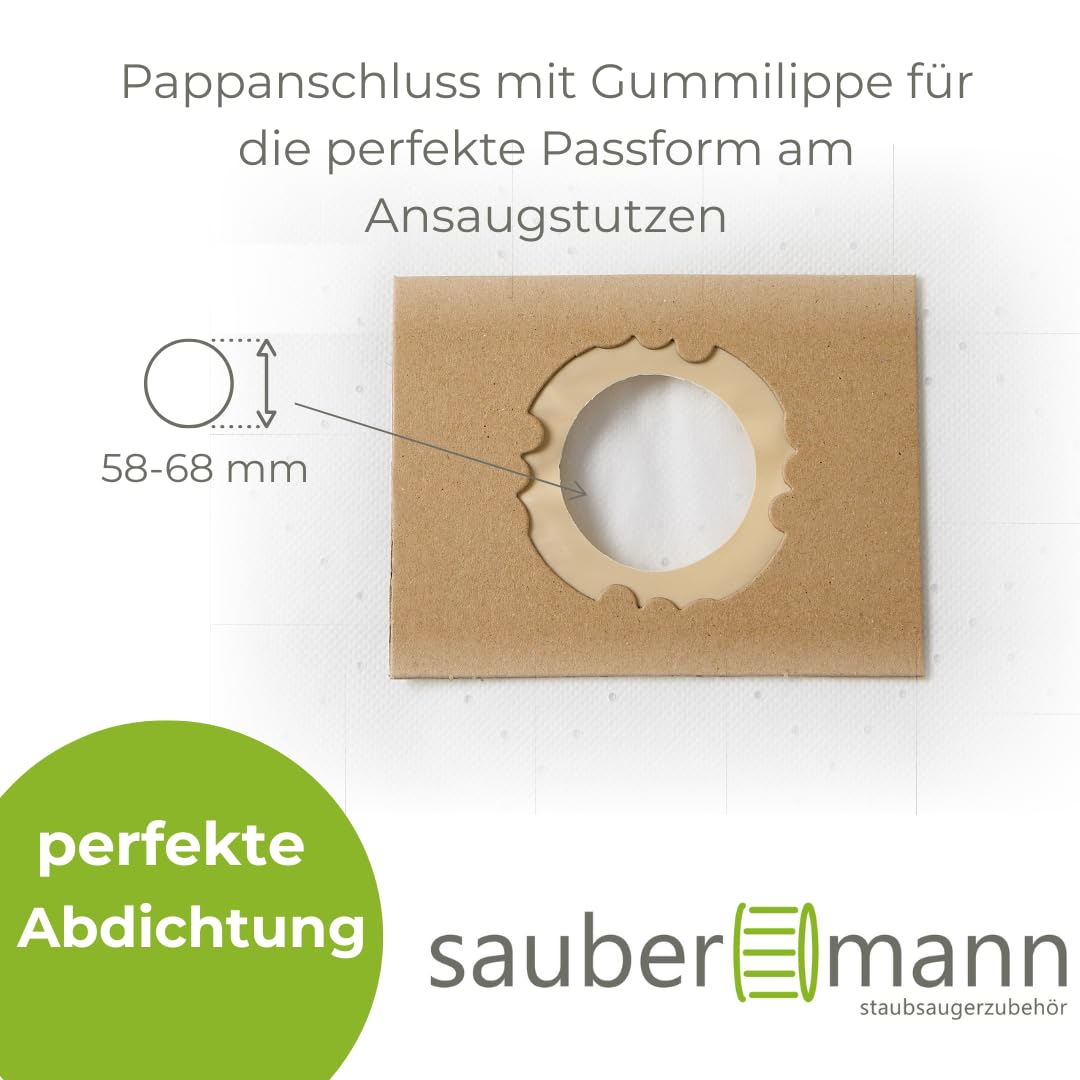 30x Premium Vlies Staubsaugerbeutel geeignet für Parkside - PPWD 30 A1 / PPWD30 B2 - "Made in Germany", 30 Liter Fassungsvermögen, reißfest, mehrlagiges Mikrovlies, passgenau