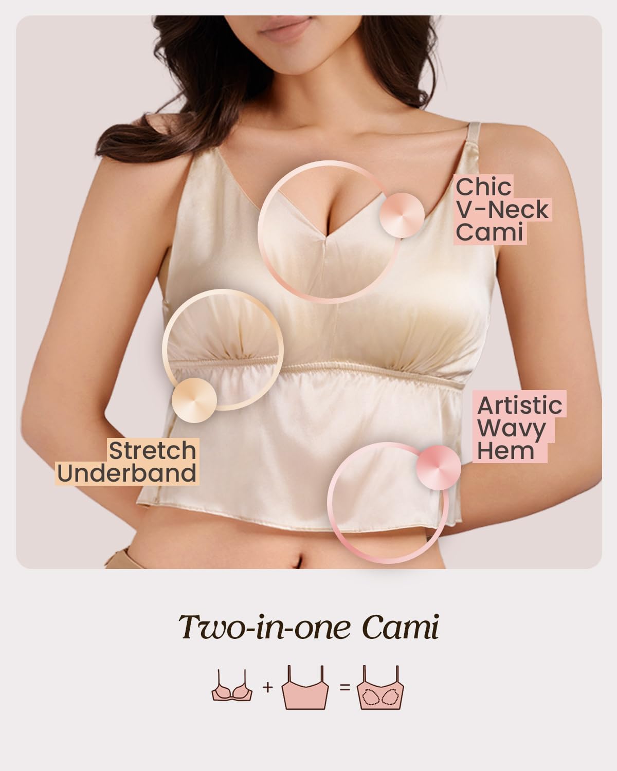 Women's Real Mulberry Silk Crop Top Shirt - 22 Momme Silk Tank Top Basic Cami, Adjustable Straps - Image 6