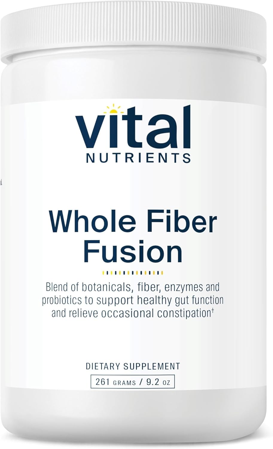 Vital Nutrients - Whole Fiber Fusion Powder - Natural Source of Dietary Fiber - Vegetarian - 261 Grams