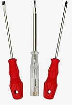 Edoni 3’lü Tornavida Kontrol Kalemi Seti, 20 cm, Düz, Yıldız Uçlu Ergonomik Tutma Kolu, Dayanıklı El Aleti Takımı