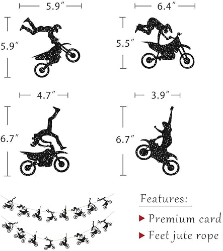 Miniatura 3 de Banner para motocicleta, decoración de pared, para cumpleaños o para niños o cumpleaños y fiestas de equitación