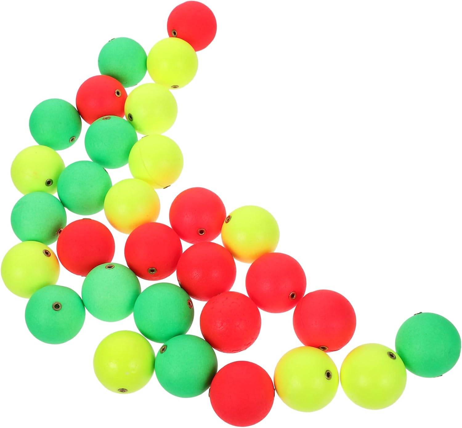 ABOOFAN 120pcs Float Ball Indicator Bubble Float Fishing Buoy Foam Bobber Stops Bright Fishing Tool