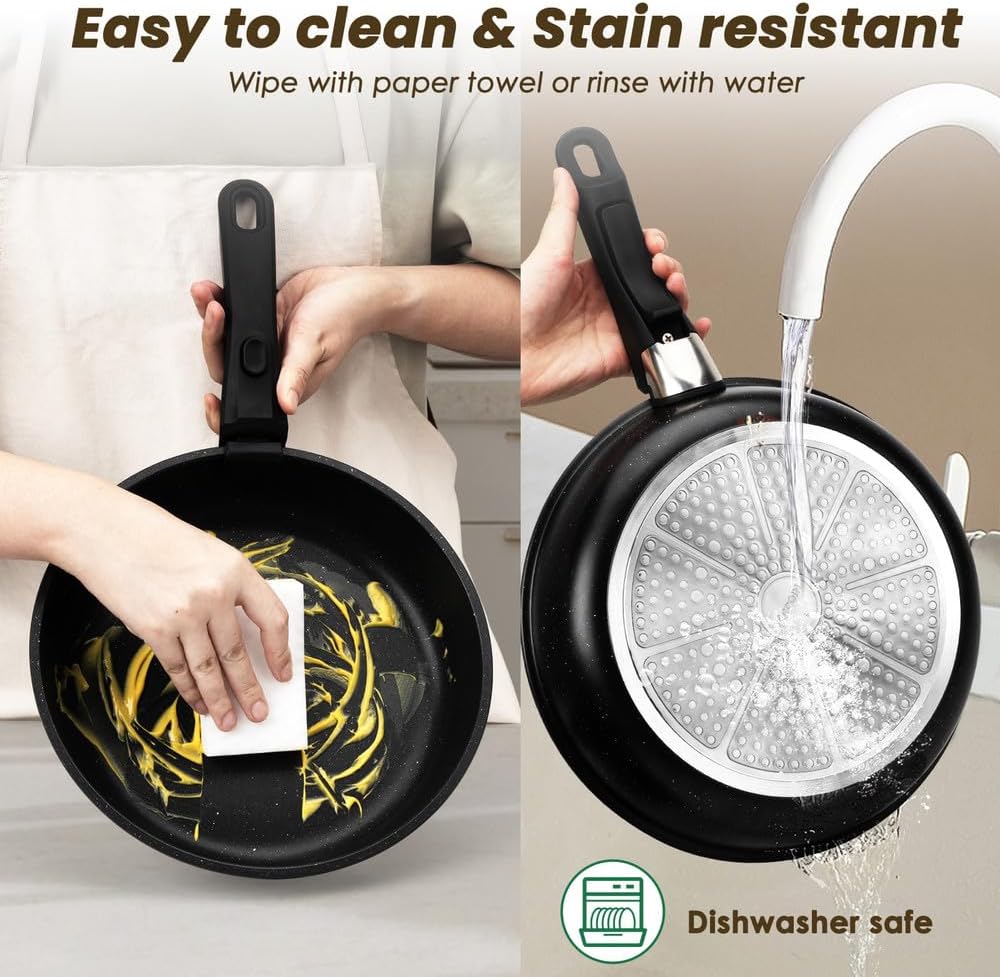 鍋・フライパンセット ノンスティック HJZSZX 20ピース 鍋とフライパンセット ノンスティックセラミック調理