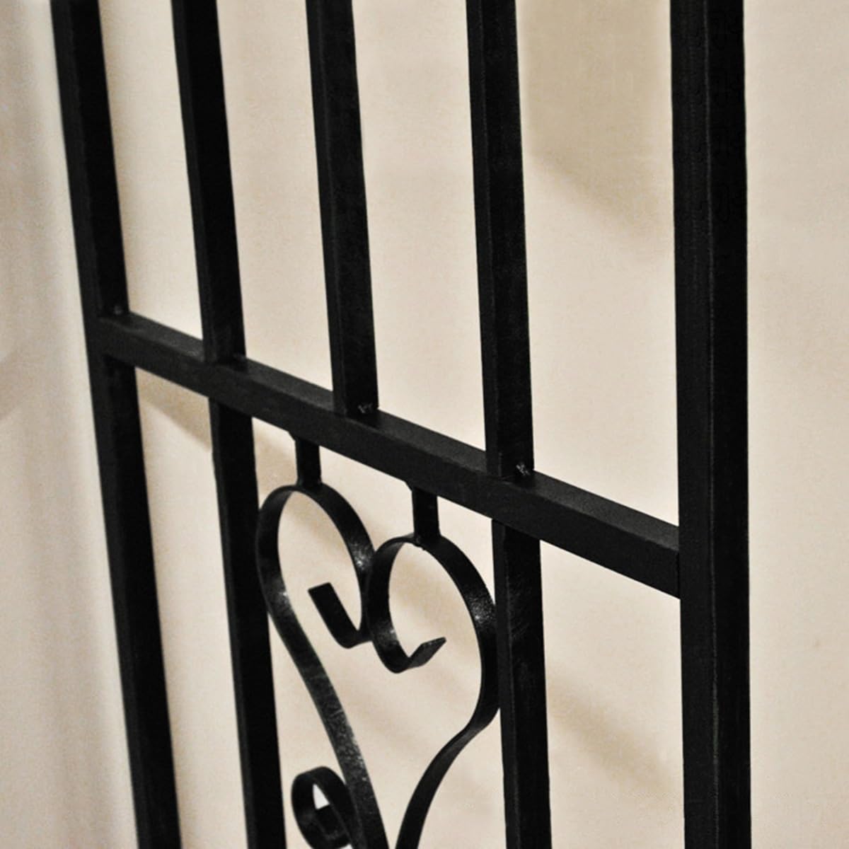Arche à rosiers avec Porte en métal,Arche de Jardin Noir,Arcade de rosiers 210cm Tuteur Colonne de Jardin,Arceau à Rosiers Pergola pour Plantes grimpantes extérieur