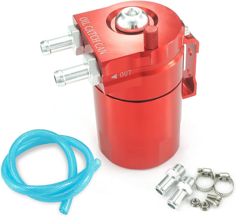 Heinmo Polaco deflector Universal de aluminio aceite Catch Can depósito tanque latas filtro de ventilación con Kit de manguera