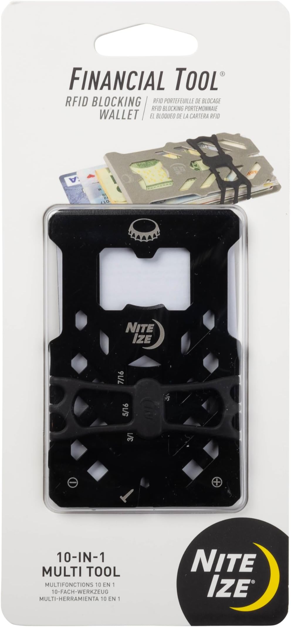 Financial Tool RFID Blocking Wallet-Multi-Tool Compact Wallet-Stainless Steel