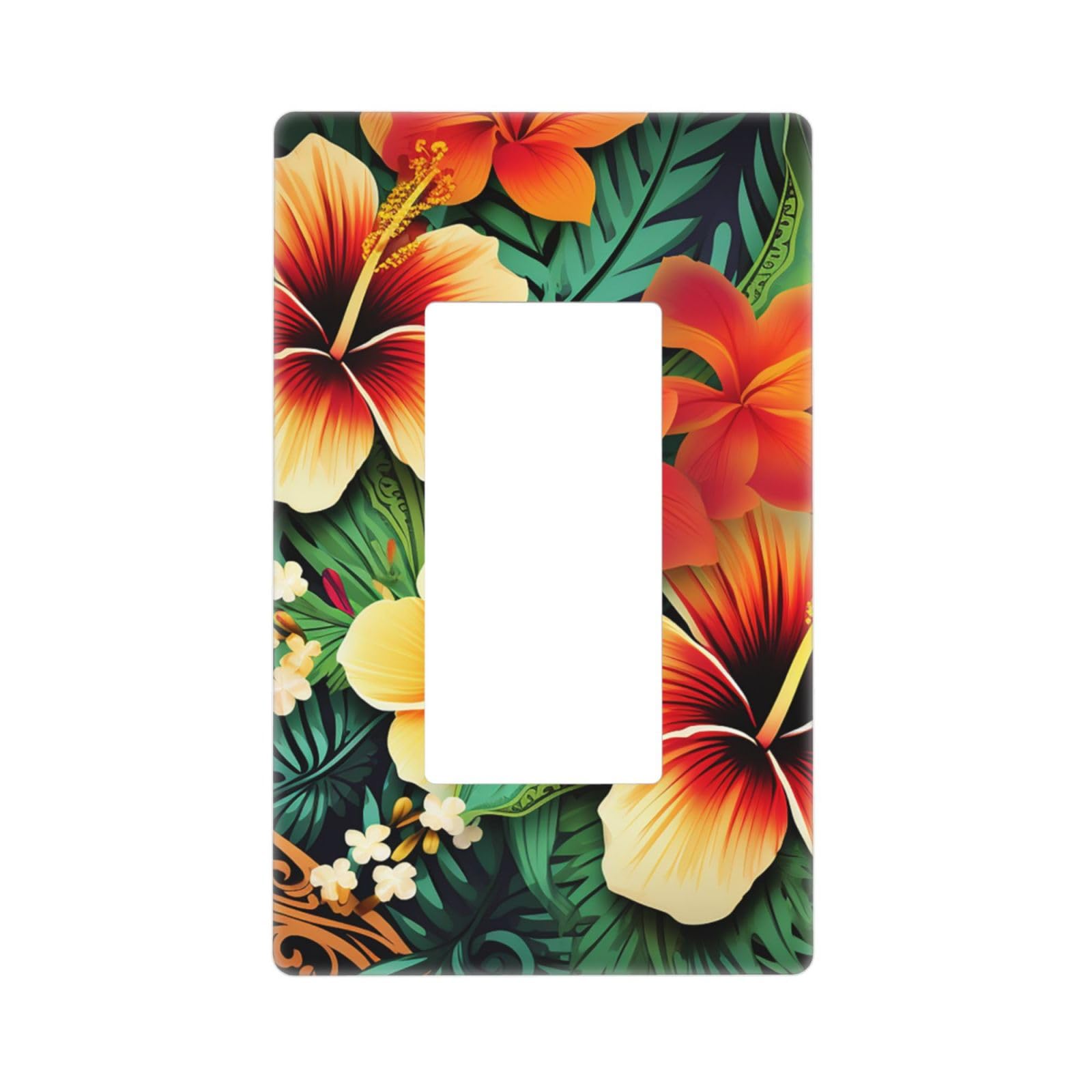 Kloph Style N Decorator Wall Plate 1 Gang Light Switch Covers Decorator Receptacle Outlet Covers Hawaiian Style Print Pattern Wall Plates For Electrical Outlets Plug Cover Single Rocker Switch Plates