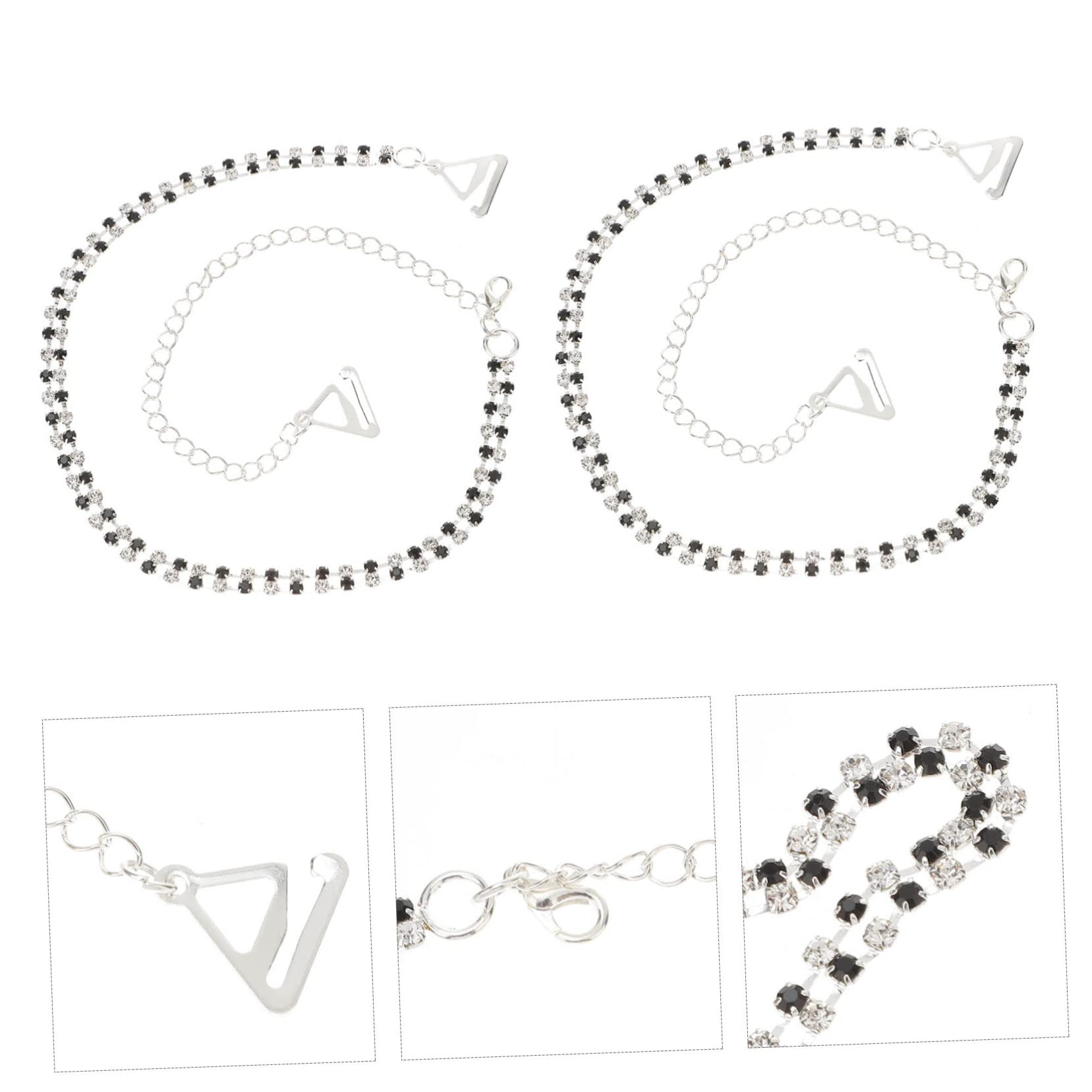 VALICLUD 5pares Correas Ajustables De Rhinestone Para Sujetador De Tirantes Decorativos Para Ropa De Fiesta y Vestidos Sin Hombros Accesorios Chic y Elegantes
