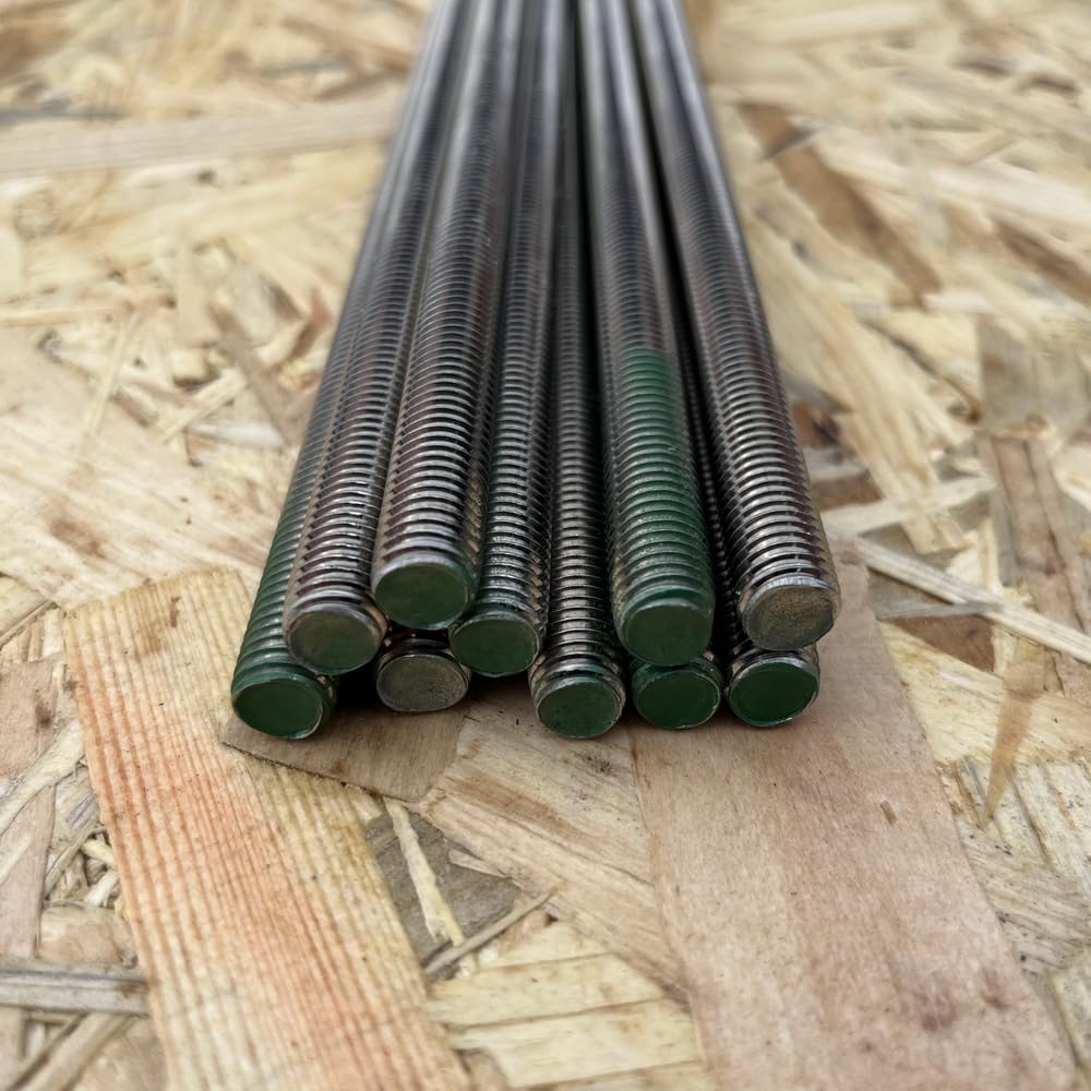 Barre filettate in acciaio inox A2, viti senza testa filettate DIN 976-1, elementi di fissaggio (M10, 1000 mm)