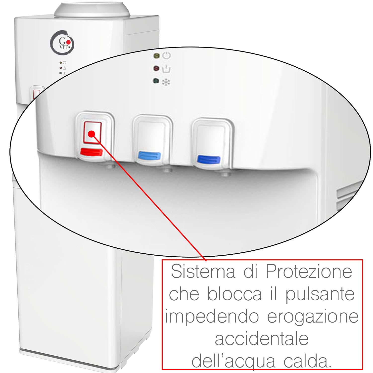 Dispensador de agua con garrafas, dispensador de agua fría (blanco, carga superior + gabinete)