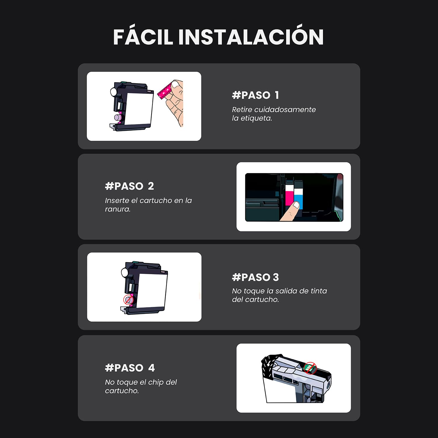 TONER PACK LC424 LC-424 Cartuchos de Tinta Compatibles para Brother DCP-J1200W LC-424VAL (Pack 15)