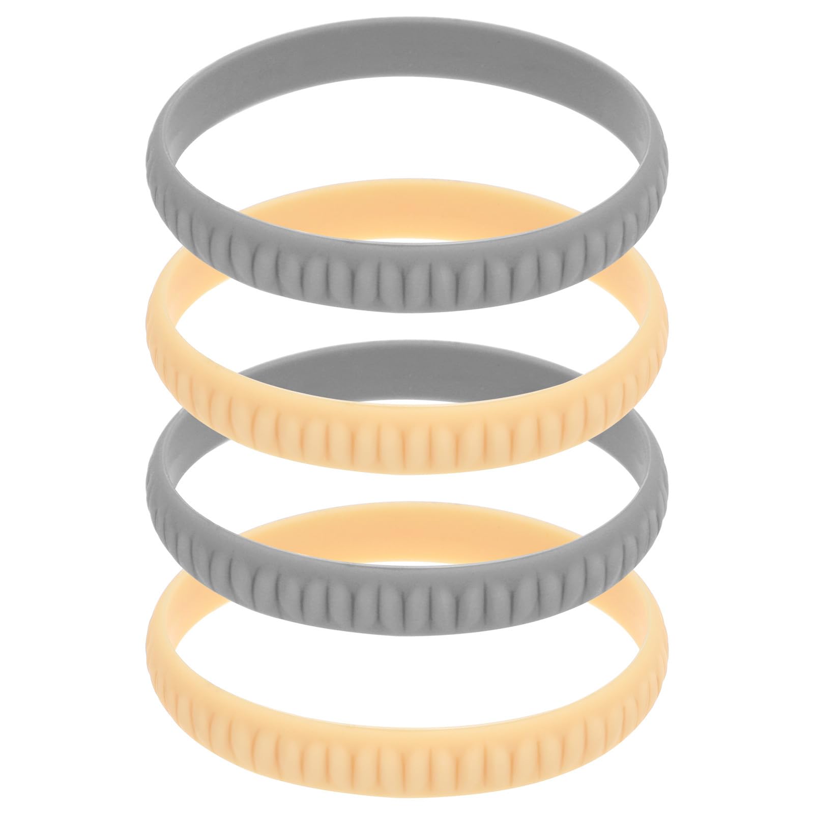 FOMIYES 4 Pcs Patella Knee Strap for Basketball, Running, Hiking - Silicone Knee Bands with Breathable Design, Comfortable Fit, Knee Support for Women and Men