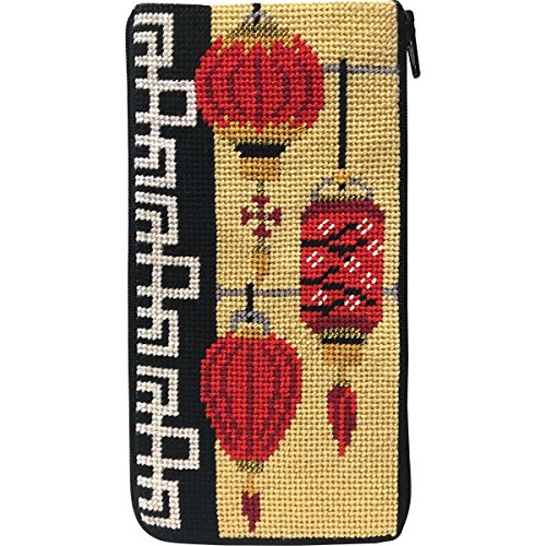 Stitch & Zip Eyeglass Case Needlepoint Kit- Chinese Lanterns