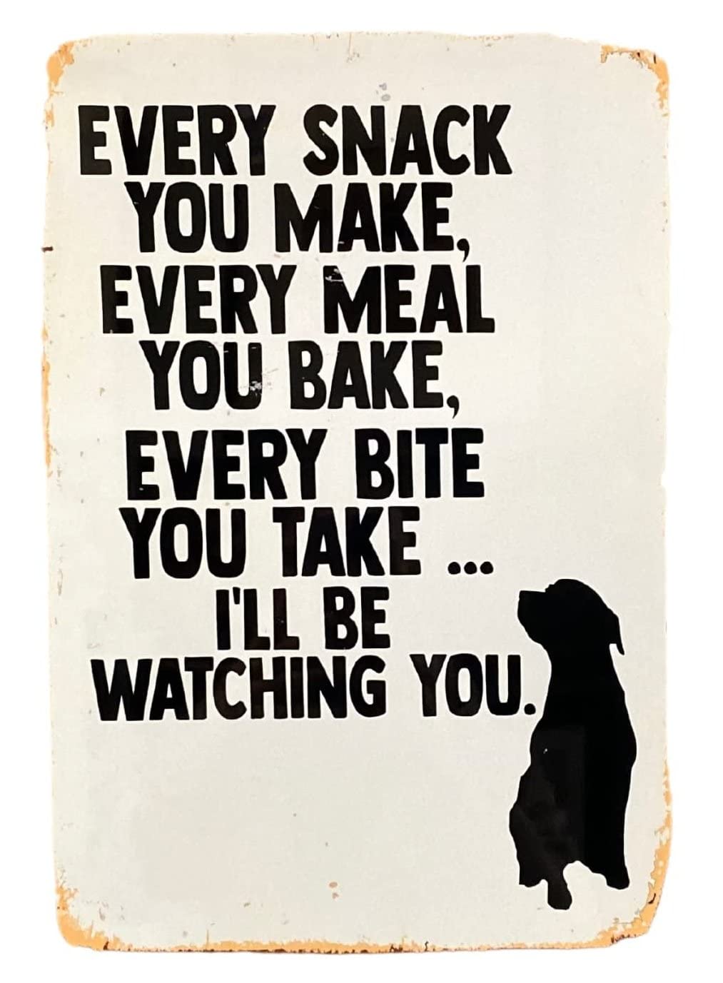 EliteKoopers 1Pcs Snack Meal Metal Art Wall Door Sign Use Inside Outside Home Office