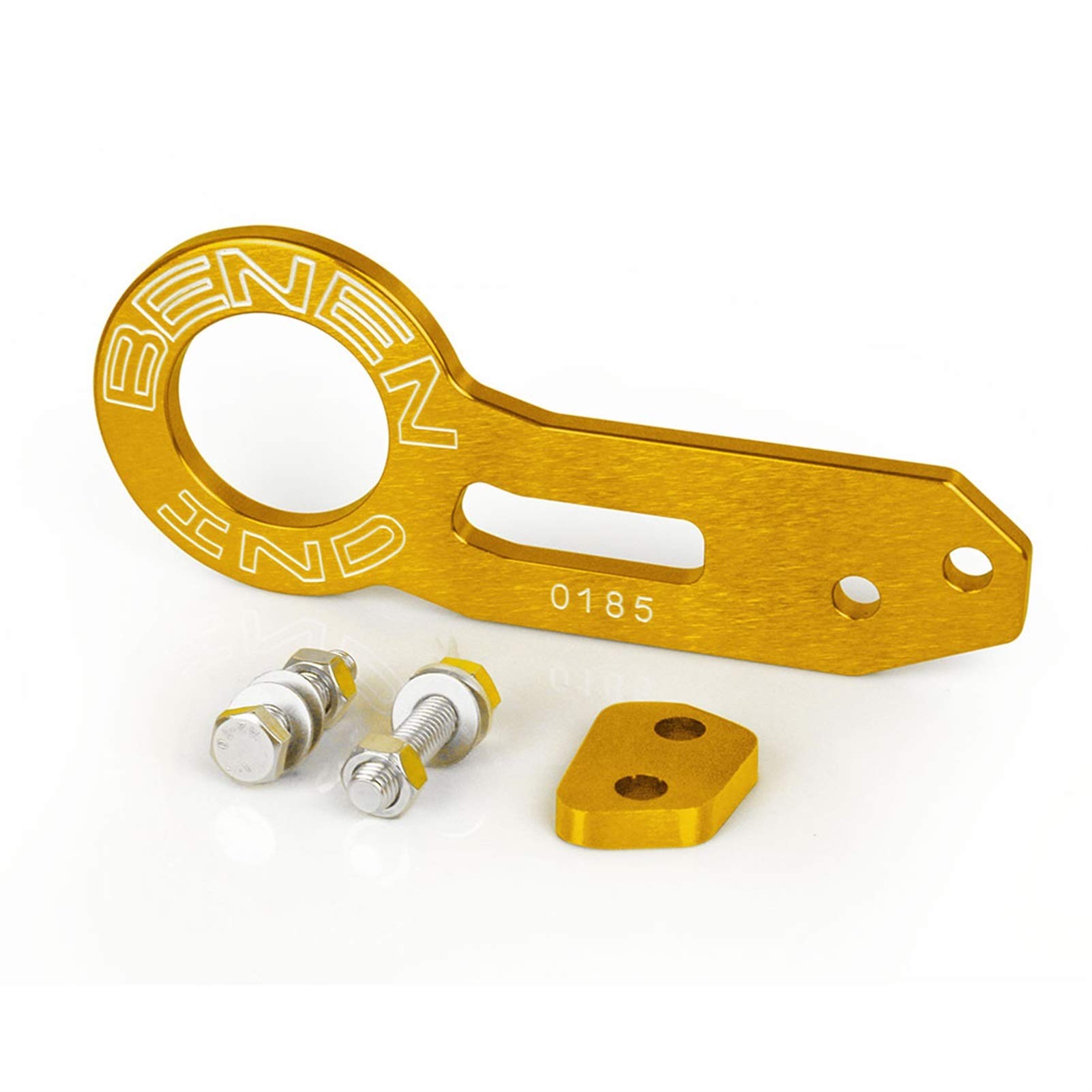 Anneau de Remorquage,Remplacement de Crochet D'oei Crochet de remorquage arrière de remorquage arrière d'aluminium Universel(Gold)