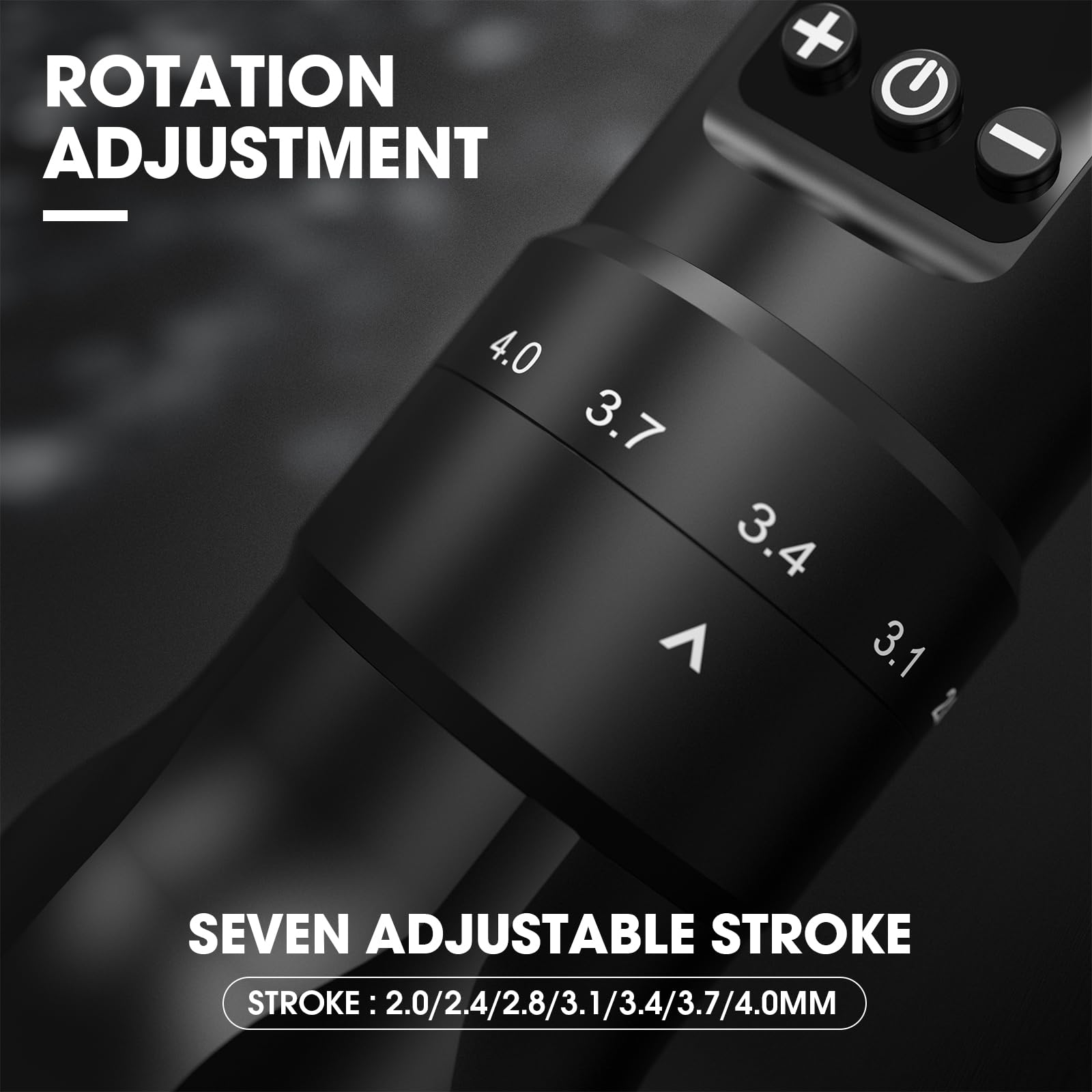 Kit de Tatuaje - Kit de Máquina de Tatuar con 7 Strokes 2.0-4.0mm Máquina de Tatuar Inalámbrica, Batería de Alimentación de 1600mAh, 20Pzs Agujas Tatuaje y 11 Color Tintas para Tatuadores