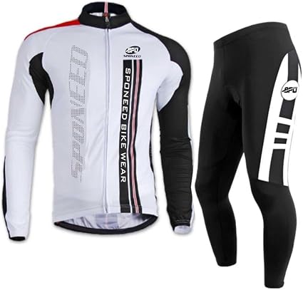 Amazon.com: sponeed Ciclista Jersey manga larga bicicleta uniforme otoño  gel acolchado pantalones : Ropa, Zapatos y Joyería