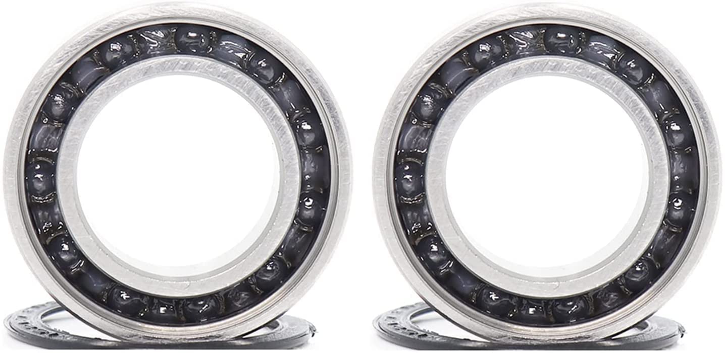 JGNAYRKJQI 2PCS 6902 Hybrid Ceramic Bearing 15x28x7mm Bicycle Bottom Brackets Spares 6902RS Si3N4 Ball Bearings