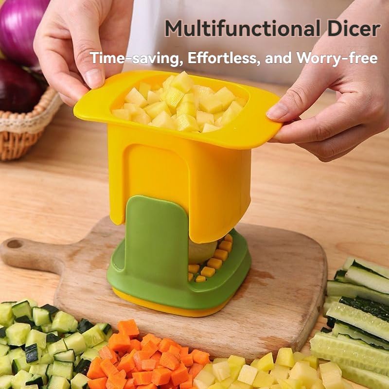 Cortadora manual multifuncional para vegetales amarilla miniatura 2
