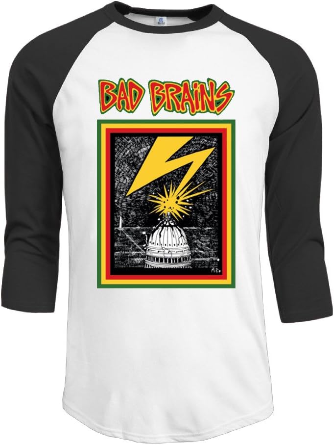 Kktio Bad Brains Men's Funny Baseball Shirt Raglan Sleeves