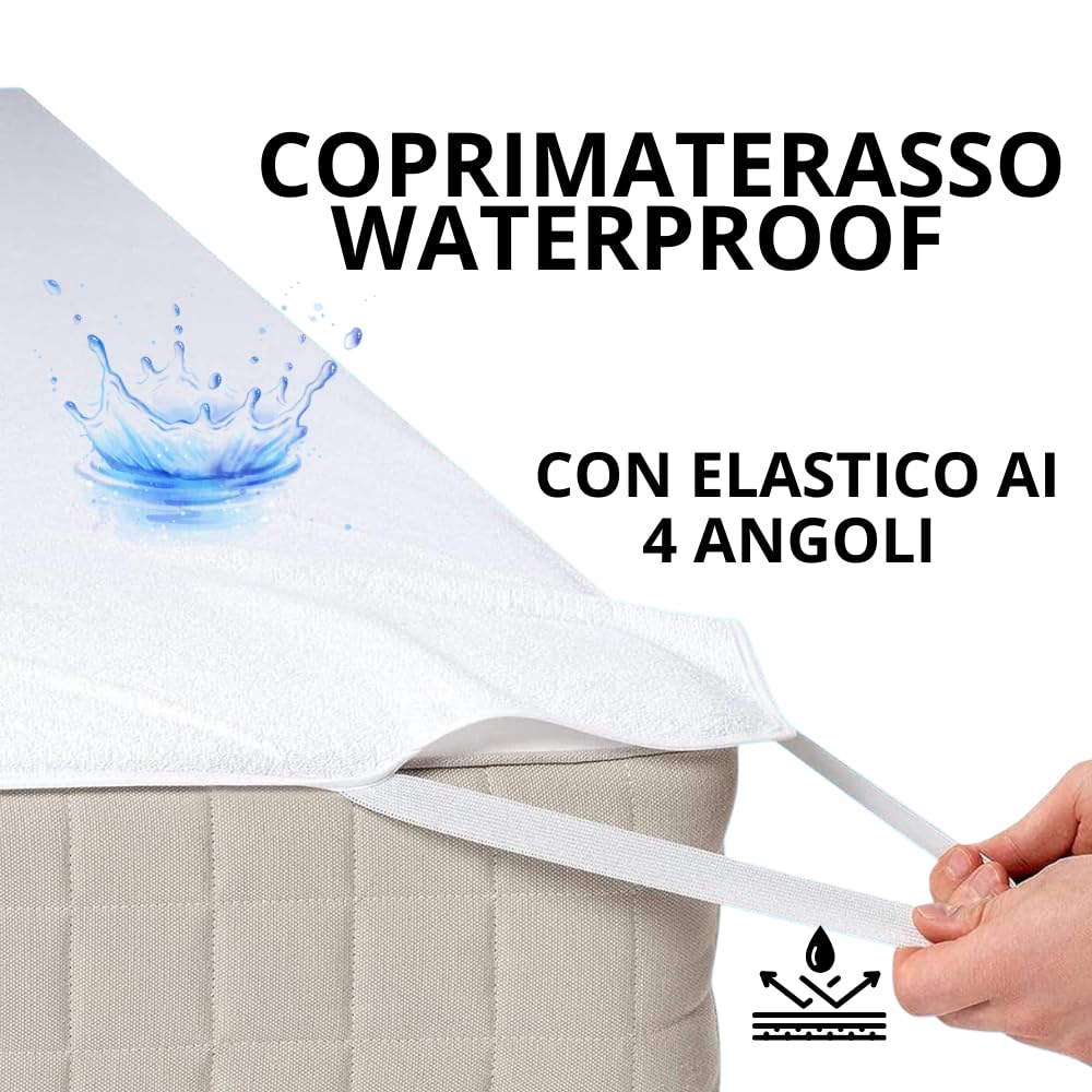 FlyIdeas Set 2 Lenzuola Lettino Neonato 60x120 + 1 Coprimaterasso Culla Impermeabile – 100% Cotone – Lenzuola con Angoli per Lettino con Sbarre, Materasso 60x120 e Lettino da Campeggio