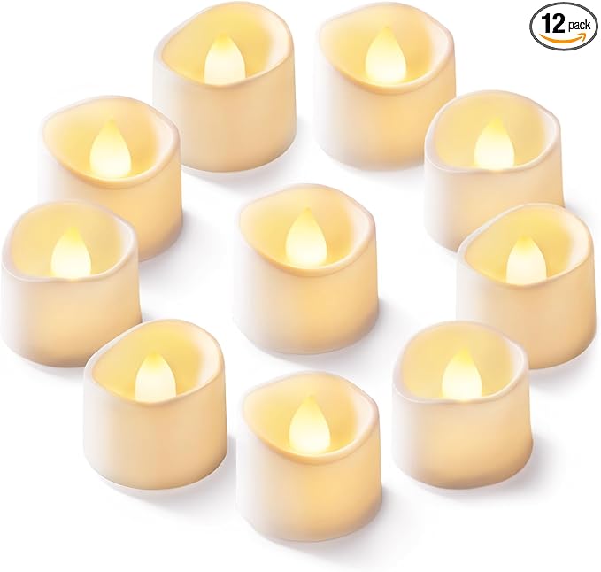 Homemory 12Pcs Flickering Flameless Candles , Battery Operated