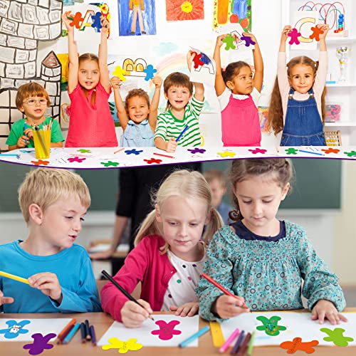 Image of Geyee 108 Pcs Mini People Cutouts Man Valentine's Day Classroom Bulletin Board Decorations Paper Cutouts Colorful People Shaped Die Cut for Teachers DIY Craft Chalkboard Wall Decor