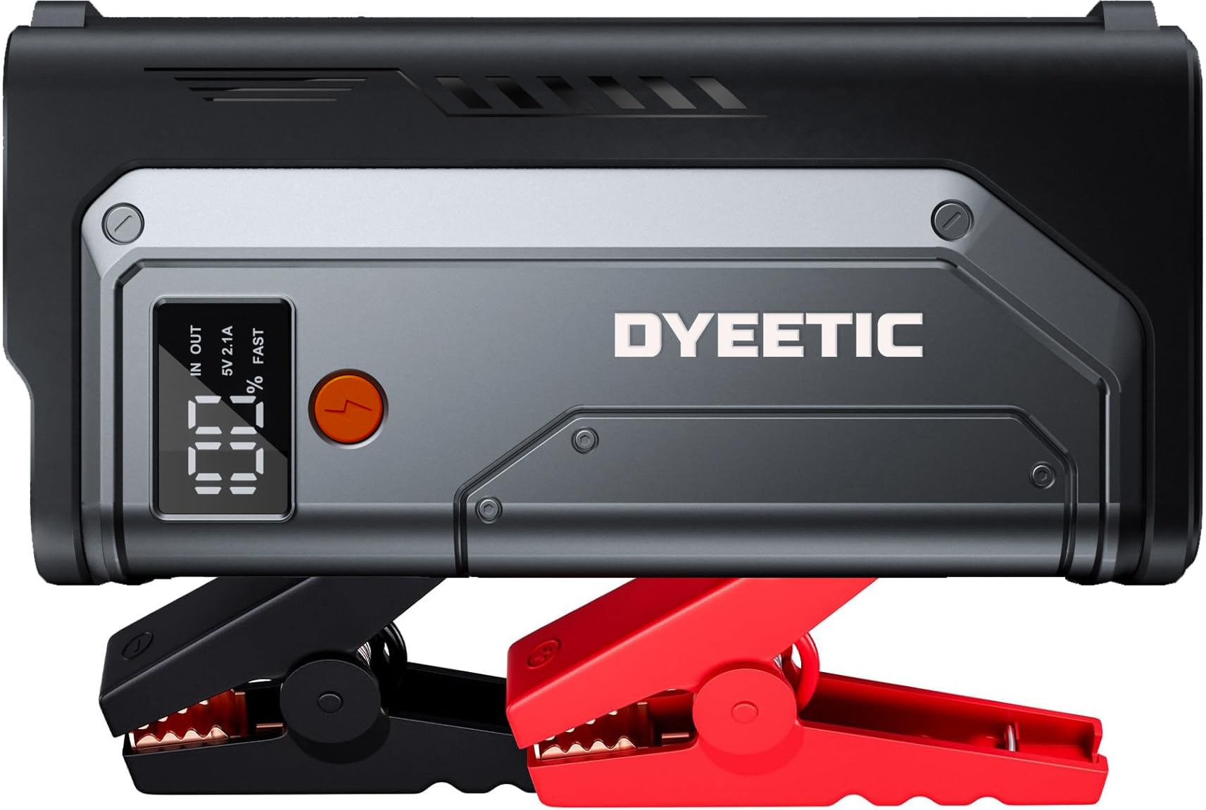 DYEETIC D16 Starthilfe Powerbank für pkw, 5000A Auto Starthilfe für 12V Auto, Motor (10,0L Benzin /8,0L Diesel), Tragbare Batterie Booster Jump Starter mit LED Taschenlampe, Bildschirm
