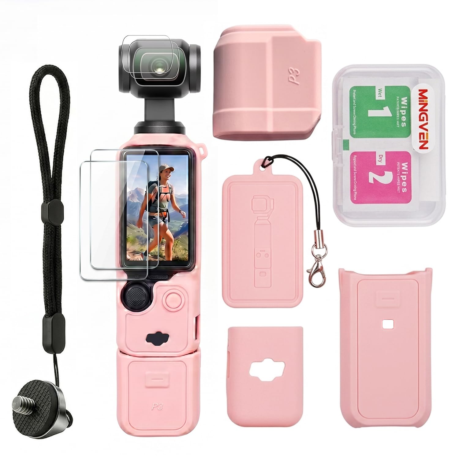 Case for DJI Osmo Pocket 3/Xtra Muse with Lens & Screen Protector | Protective Silicone C…