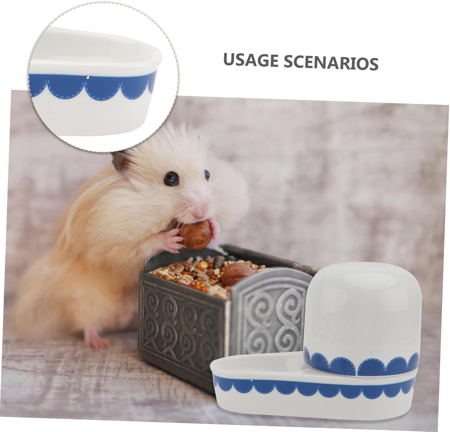 BESPORTBLE 1pc Ceramic Water Bowl Creative Drinker for Pets No Dripping Design Material Smooth for Safe Drinking for Home Use
