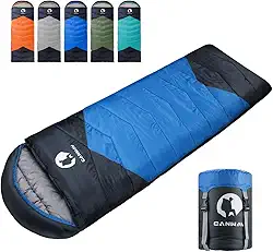 CANWAY Saco de dormir de flanela para adultos, homens, crianças, saco de dormir para acampamento, mochilão, clima frio e quente, saco de dormir com saco de compressão