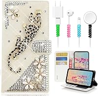 Vista 7 de STENES Bling - Funda tipo cartera para teléfono compatible con Samsung Galaxy Z Fold 2 5G, elegante, hecha a mano en 3D, hecha a mano, torre Eiffel