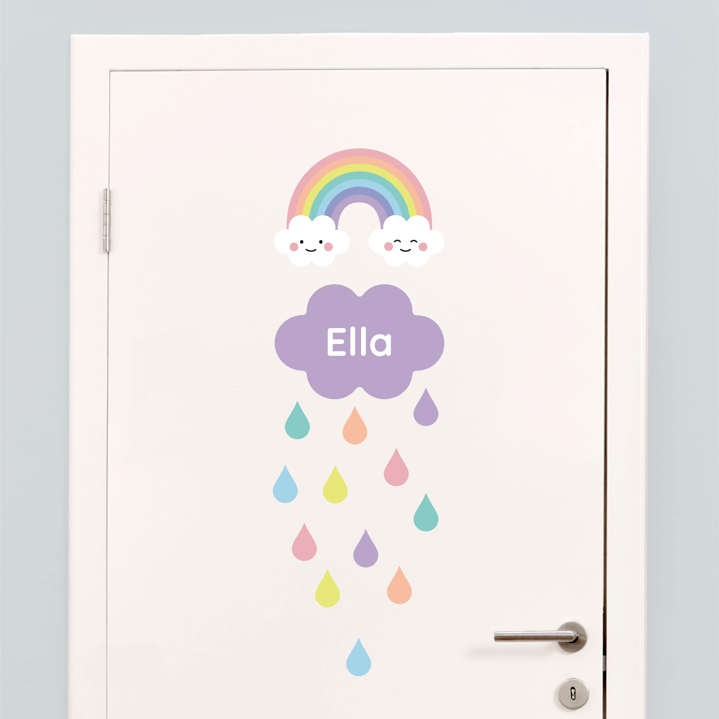 My Nametags Unicorn: Rainbow My Nametags® Personalised Unicorn Name Door Stickers For Kids | Self-Adhesive Room Decor For Walls, Doors Or Furniture | Easy To Apply Door Decoration For Child's Bedroom, Nursery Or Playroom, Rainbow