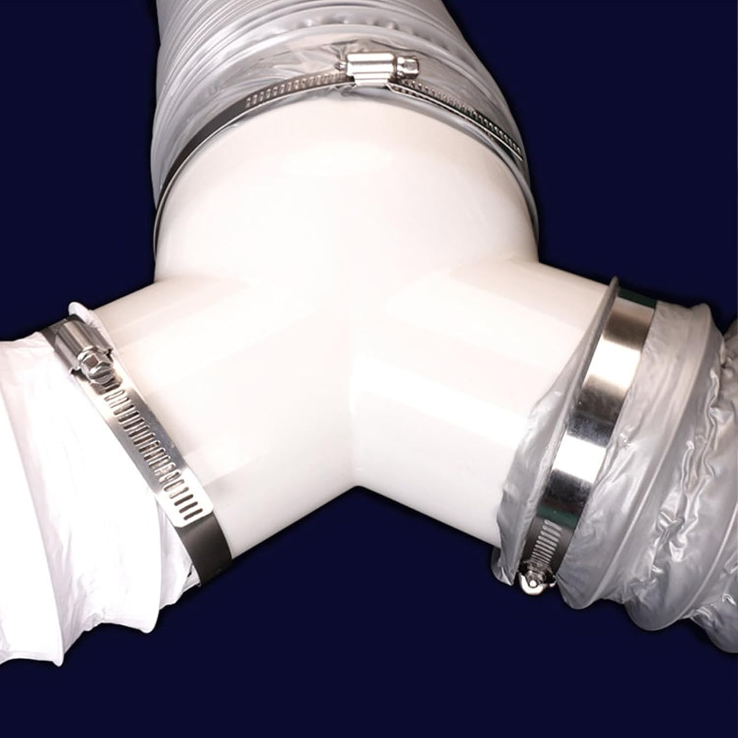 4 Pcs Adjustable 304 Stainless Steel Duct Clamps Hose Clamp Kit 91-114mm Worm Gear Pipe Hose Clamps Fuel Line Hose Clamps