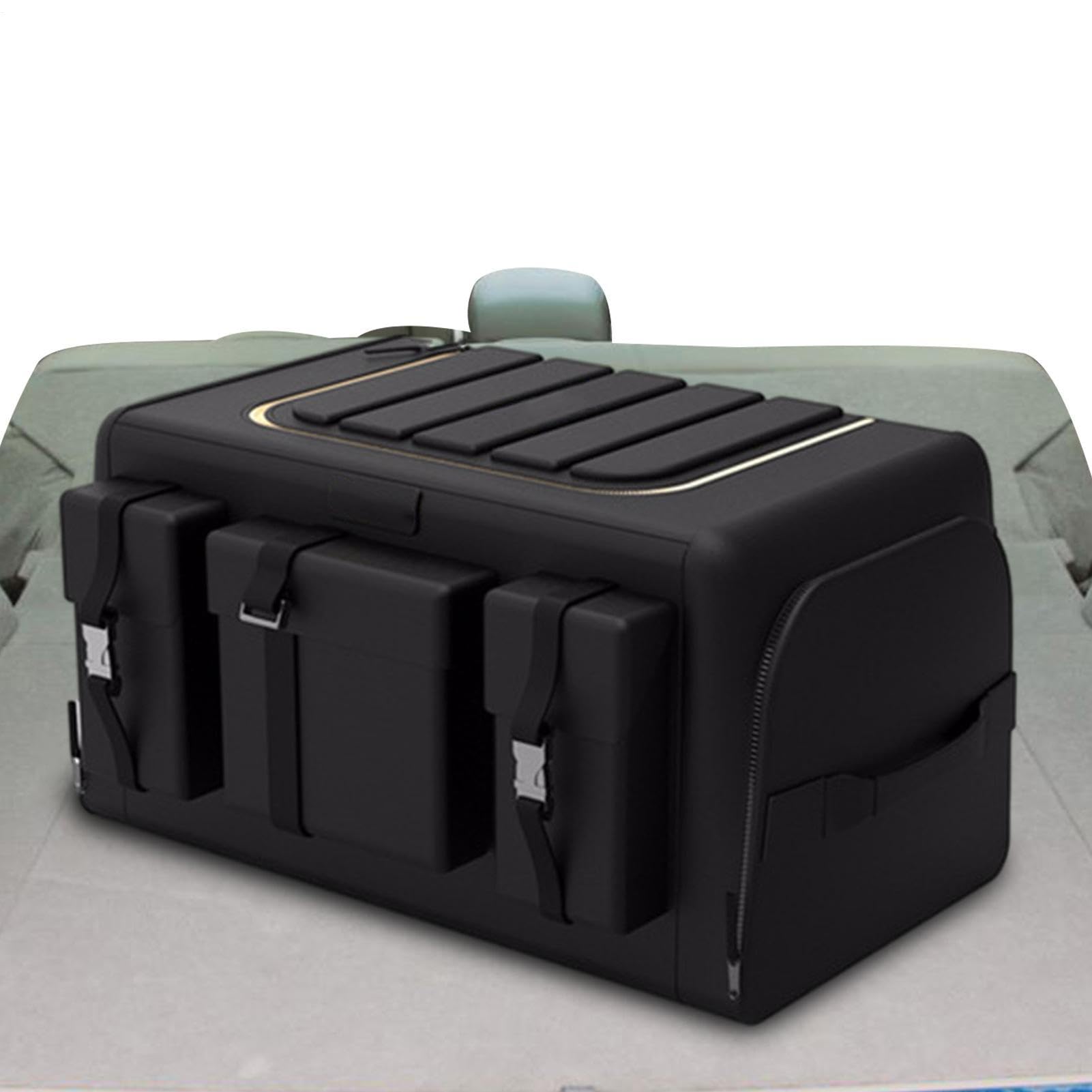 Organizador de camiones - maletero, soporte para alimentos, organizador de | SUV, contenedor de almacenamiento, carga para alimentos, equipos deportivos y kits de emergencia, coches ideales, vehículos