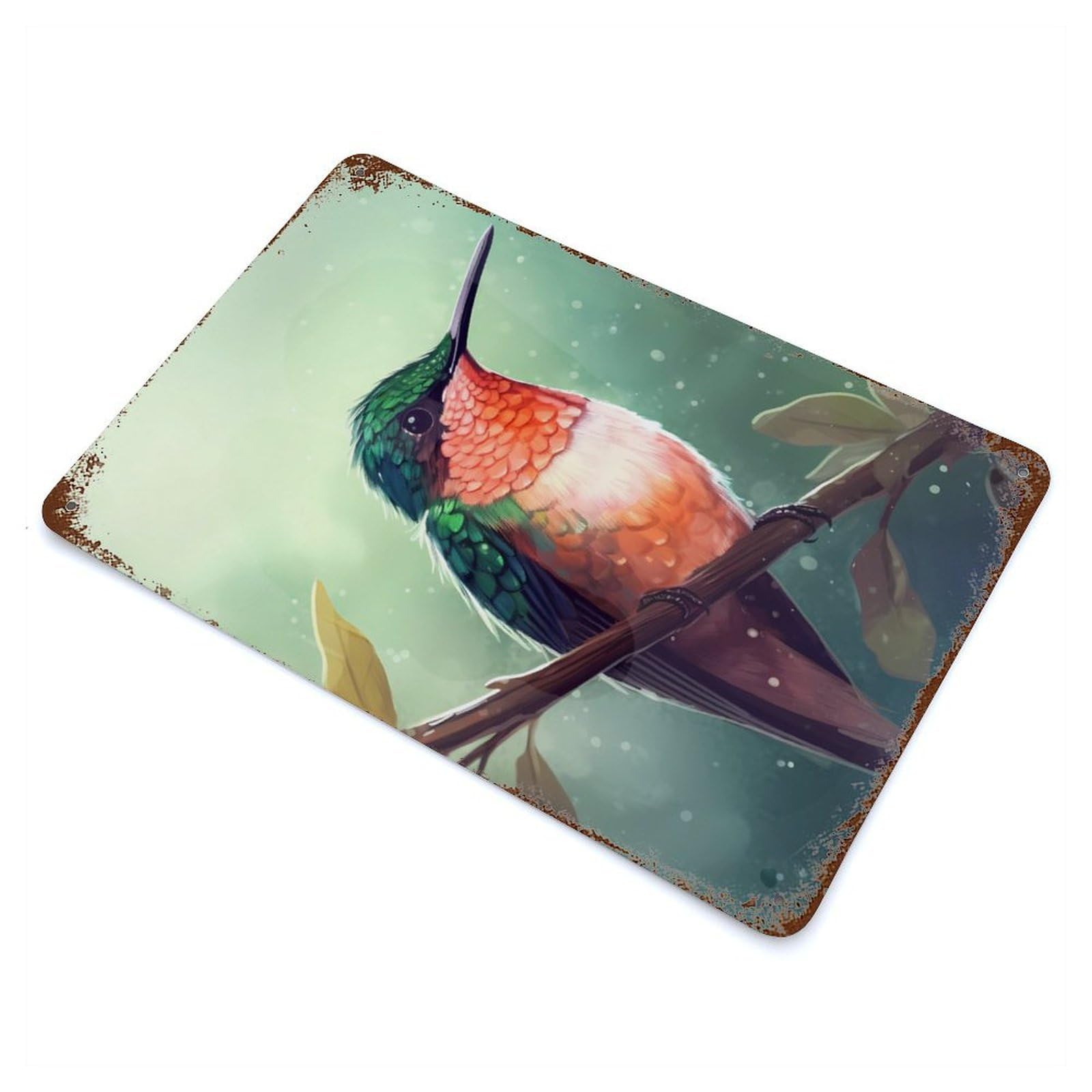 Hummingbird Animals Retro Metal Sign 11.8"x7.9", Vintage Wall Decor for Garage, Pub Or Kitchen